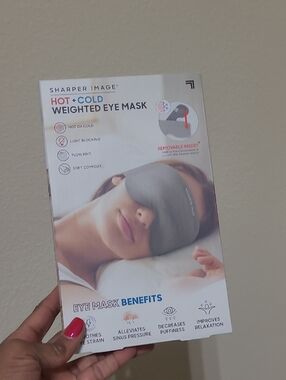 Sharper Image Hot + Cold Weighted Eye Mask - Gray